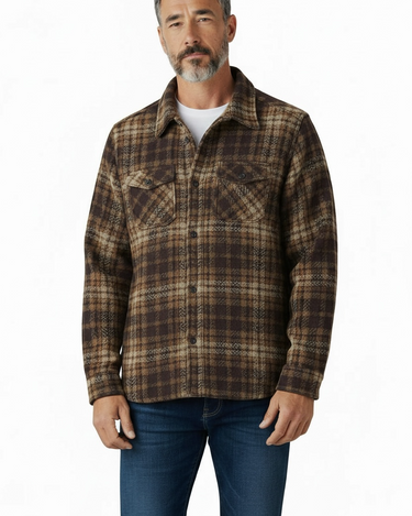 Brown Tan Ivory Plaid