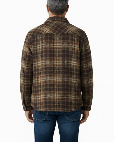 Brown Tan Ivory Plaid