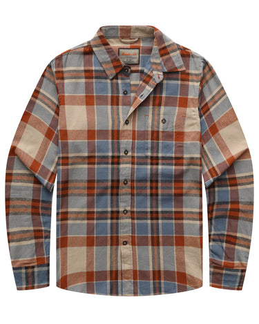 Rust Blue Tan Plaid