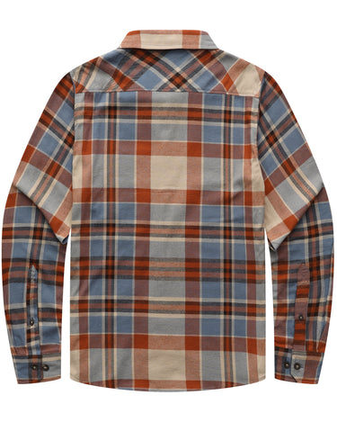 Rust Blue Tan Plaid