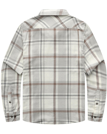 Grey White Tan Plaid