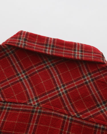 Red Block Stripe Plaid