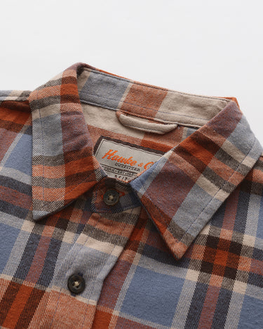 Rust Blue Tan Plaid