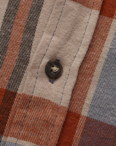 Rust Blue Tan Plaid