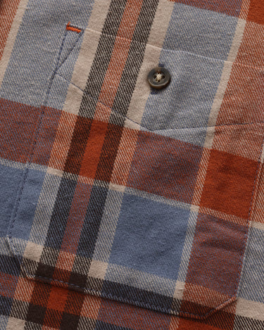 Rust Blue Tan Plaid