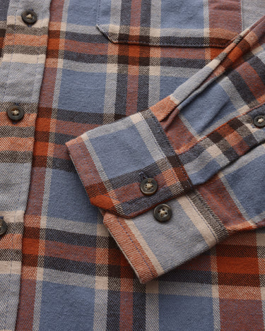 Rust Blue Tan Plaid