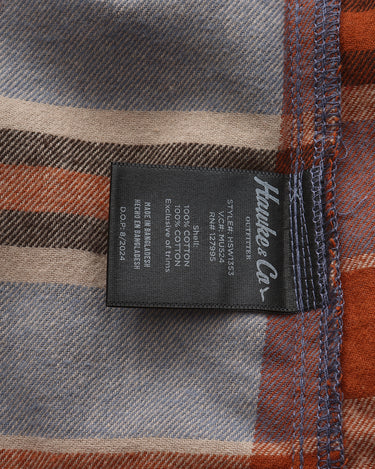 Rust Blue Tan Plaid