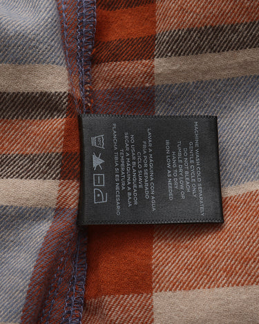 Rust Blue Tan Plaid