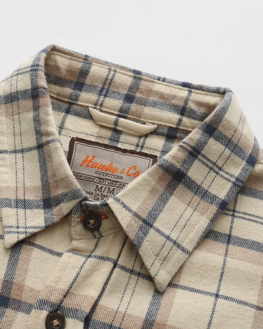 Tan Brown Navy Plaid