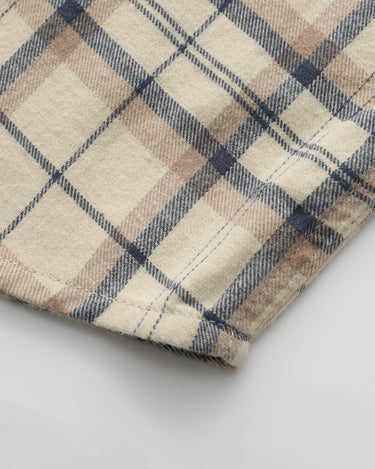 Tan Brown Navy Plaid