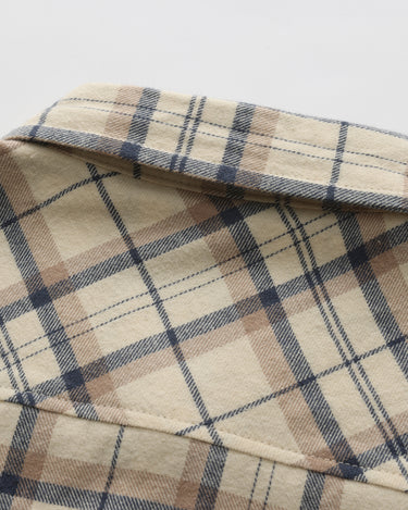 Tan Brown Navy Plaid