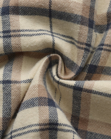 Tan Brown Navy Plaid