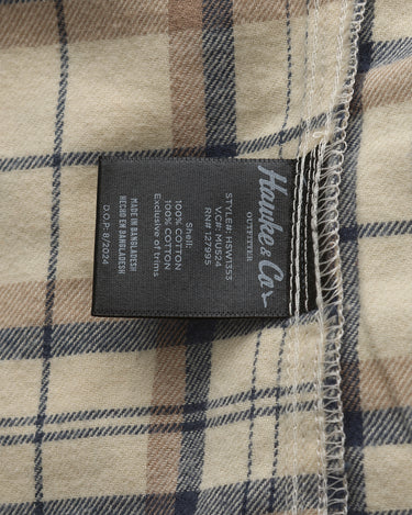 Tan Brown Navy Plaid