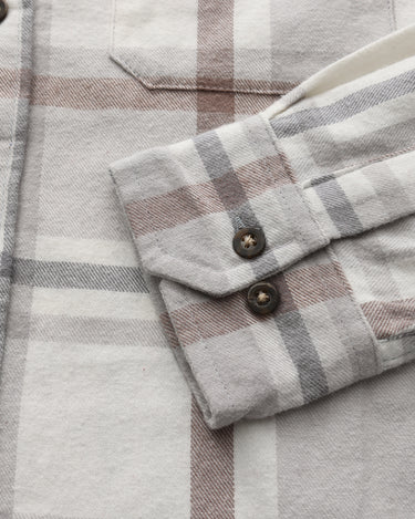 Grey White Tan Plaid