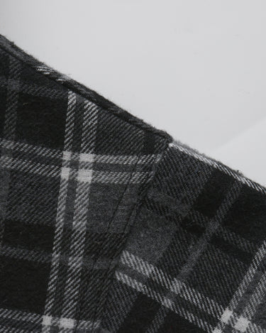 Slate Grey White Plaid