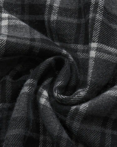 Slate Grey White Plaid